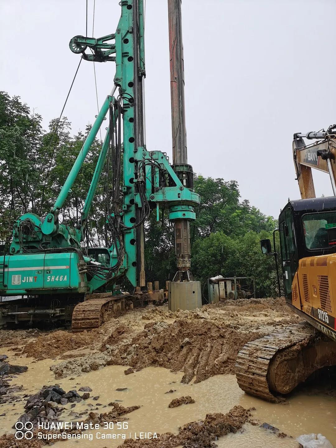 “100m +” 金泰SH46A旋挖鉆機將再破全護(hù)筒鉆進(jìn)施工深度極限